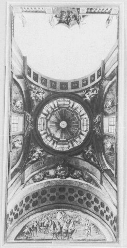 Ceiling decoration design of a hall in the Ujazdów Castle