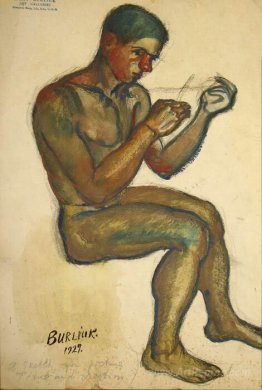 Seated young man (study to "Father Time")