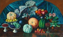 Still life with melons and pumpkins