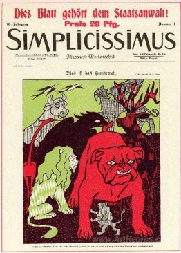 Cover illustration for the magazine Simplicissimus