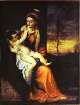 Madonna and Child in an Evening Landscape