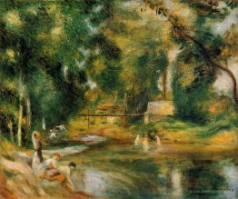 Essoyes Landscape Washerwoman and Bathers