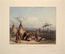 Funeral Scaffold of a Sioux Chief near Fort Pierre, plate 11 fro