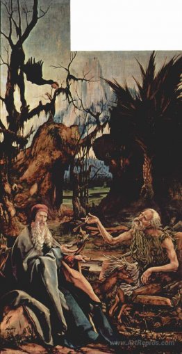 St. Anthony Visiting St. Paul the Hermit in the Desert (left win