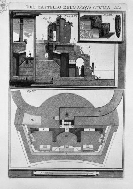 Elevation of the inside wall of the ruins of the castle and the