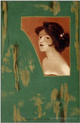 Girls' heads and shoulders on a green panel