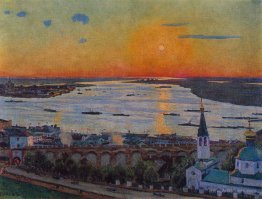 The Sunset on Volga. Nizhny Novgorod