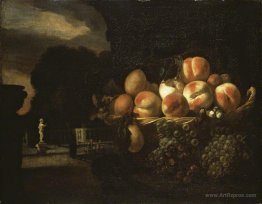 Still Life of Fruit in a formal Garden