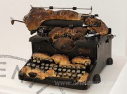 Typewriter bread dough object