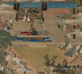 Lady Xuanwen Jun Giving Instructions on the Classics (detail)