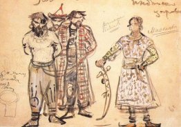 Captured Pechenegs (Costume design for the opera "Rogneda")