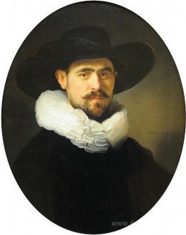 Portrait of a Bearded Man in a Wide Brimmed Hat