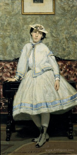 Portrait of Alaide Banti in White Dress