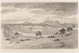 View of Mount Sturgeon and Abrupt from the crater of Bald Hill,