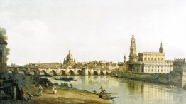 View of Dresden from the Right Bank of the Elbe with the Augustu