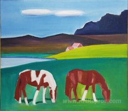 Two Horses in a Landscape