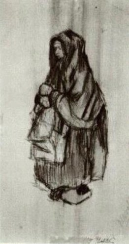 Peasant Woman with Shawl over her Head, Seen from the Side 2