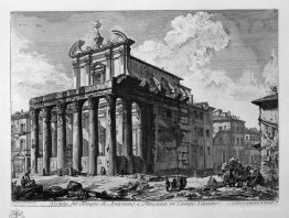 View of the Temple of Antoninus and Faustina in the Campo Vaccin