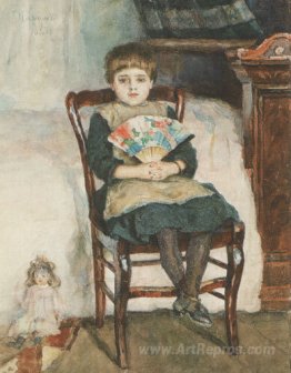 Portrait of Olga Surikova in childhood