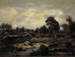 Mountain landscape near Fontainebleau