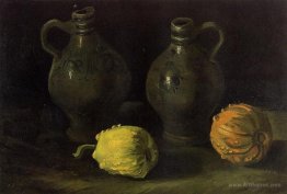 Still Life with Two Jars and Two Pumpkins