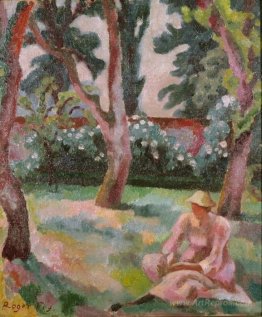 Orchard, Woman Seated in a Garden