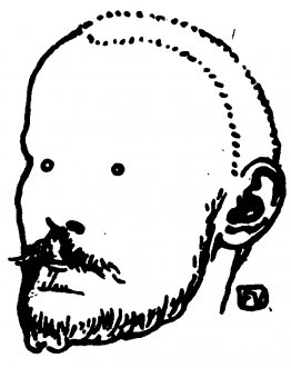 Portrait of French writer Jules Renard