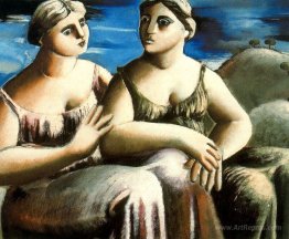 Two seated women