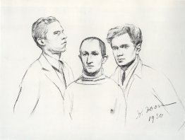 Portrait of Three painters (Kukriniksi). M.V. Kupriyanov, P.N. K