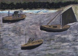 Three Boats off the Shore