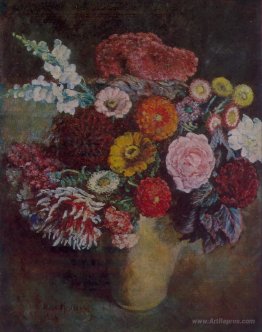 Motley bouquet on a dark background