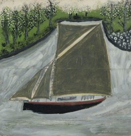 Sailing Ship and Orchard 1937