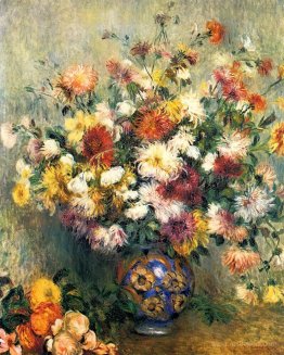 Vase of Chrysanthemums