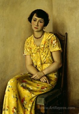 Young woman in yellow