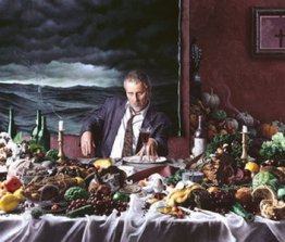 Self-Portrait with Wine Glass (Gluttony)