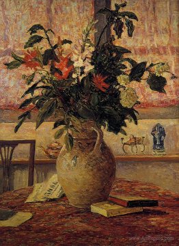 A Bouquet of Flowers in Front of a Window