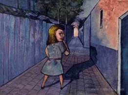 Schoolgirl in a Lane