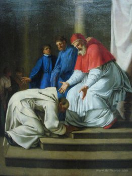 Saint Bruno the feet of Pope Urban II