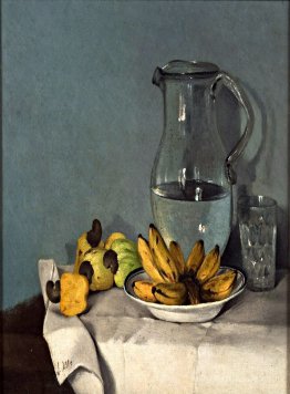 Still life with bananas, jar and cashews 1870