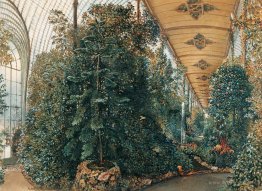 Interior view of the Palm House of Lednice Castle