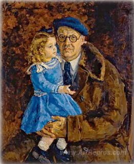 Self-portrait with his granddaughter