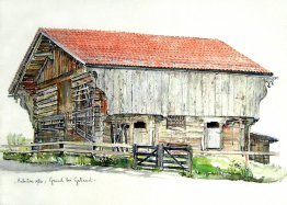 Large wooden barn, between Grund and Gstaad, in the Berner Oberl