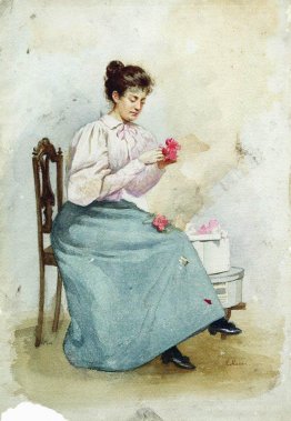 Girl with flowers