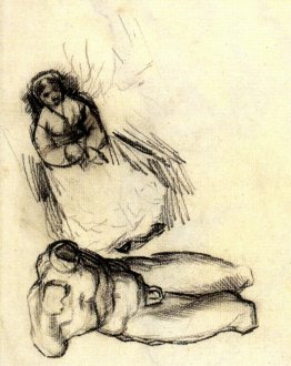 Male Torso and Study for Portrait of a Woman with Flowers