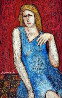 The Woman with Blue Dress