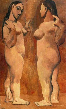 Two nude women