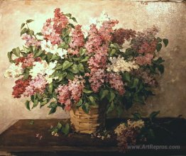 Lilacs in a basket