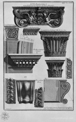 Capitals and special arc (Villa Borghese, the Arch of Septimius