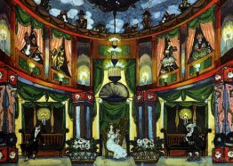 At Olympia's. Design for "Tales of Hoffmann" by J. Offenbach.