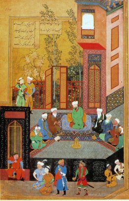 A miniature painting from the Iskandarnama